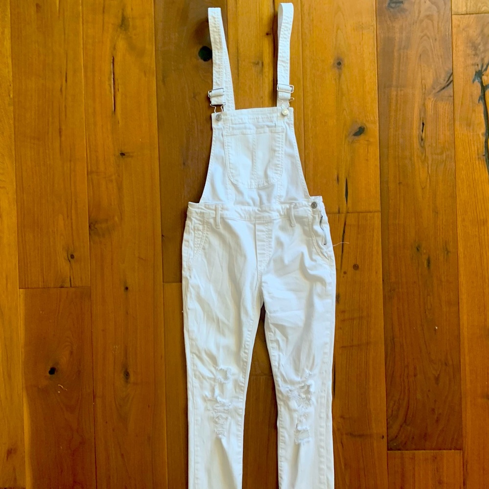 Black Orchid white Jean overalls